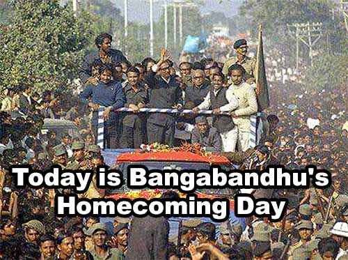 Today is Bangabandhu's Homecoming Day